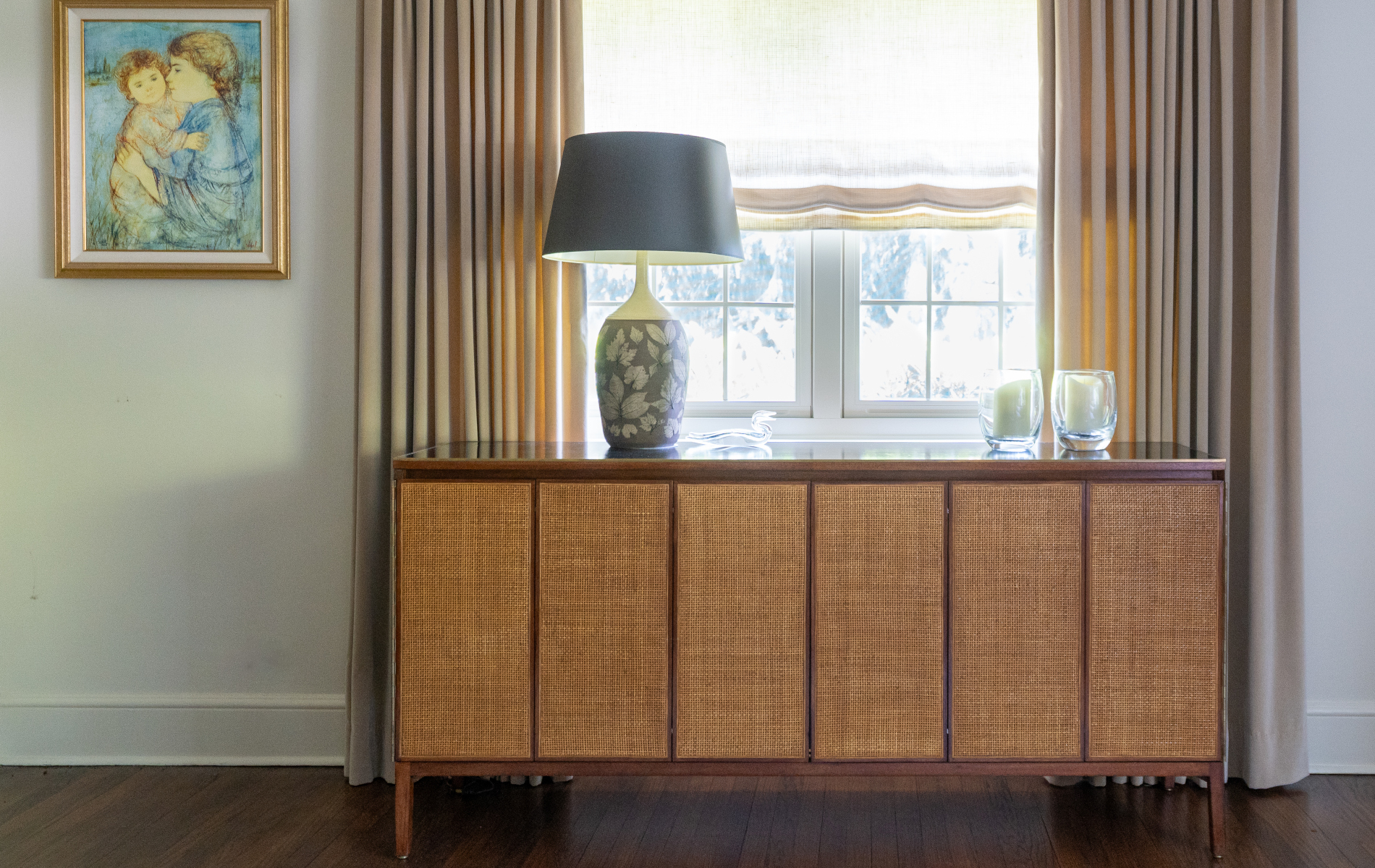 ElizabethC-11_1900 Custom drapery and roman shade