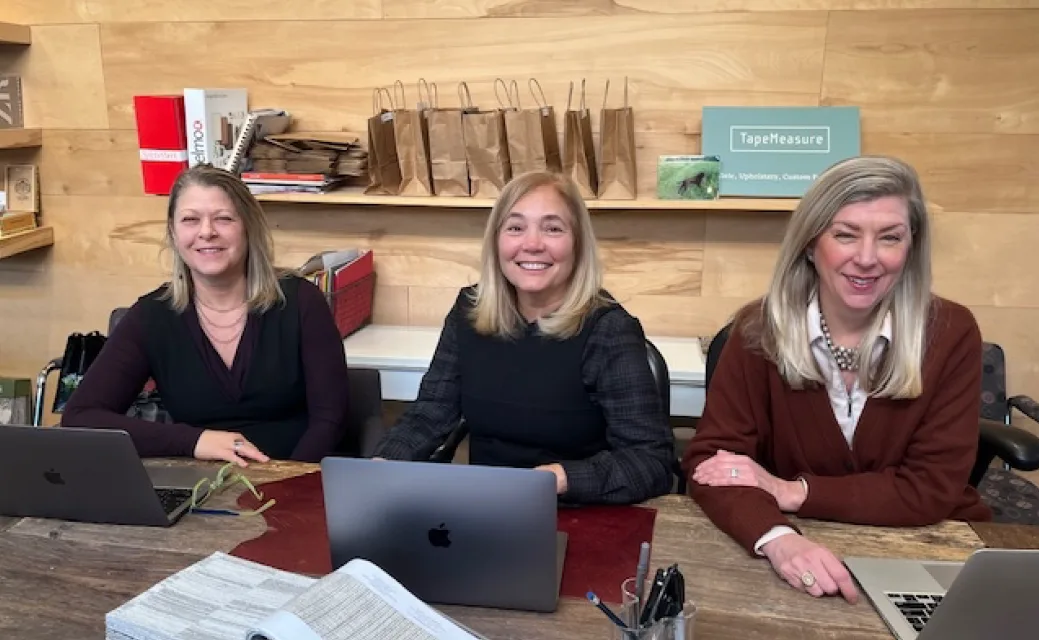 The TapeMeasure Design team in the Pleasantville showroom